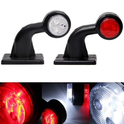 2pcs Car / Truck 12-30V LED Red White Side Marker Indicator Lights Bulb Lamp - Clearance Lights by buy2fix | Online Shopping UK | buy2fix