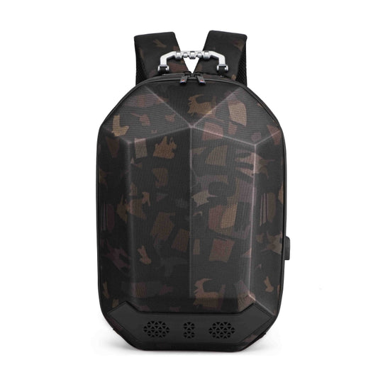 Ozuko 9205 Outdoor Waterproof Bluetooth Music Intelligent USB Charging Shoulder bag with Stereo(Camouflage) - Double-shoulder Bags by Ozuko | Online Shopping UK | buy2fix