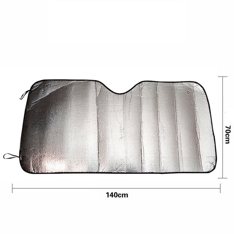 Silver Aluminum Foil Sun Shade Car Windshield Visor Cover Block Front Window Sunshade UV Protect, Size: 140 x 70cm - Aluminum Film PEVA by buy2fix | Online Shopping UK | buy2fix