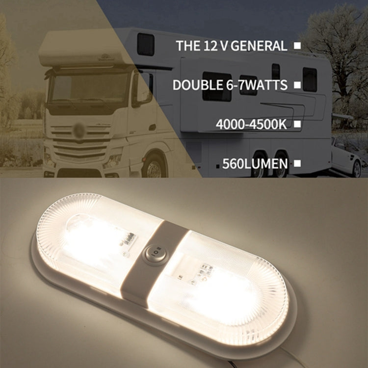 D4347 10-24V 6-7W 4000-4500K 560LM RV Yacht 48 PCS LED Lamps Dome Light Ceiling Lamp, with Independent Switch Control - Marine Accessories & Parts by buy2fix | Online Shopping UK | buy2fix