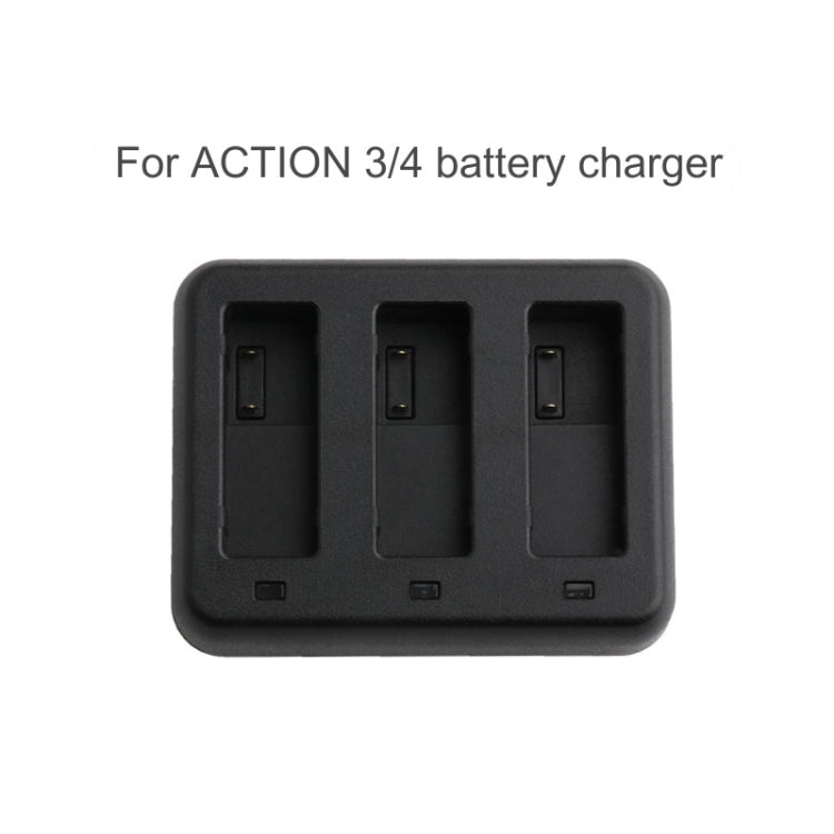 For DJI Osmo Action 4 / 3 Tri-Slot Batteries Charger (Black) - Cable & Charger by buy2fix | Online Shopping UK | buy2fix