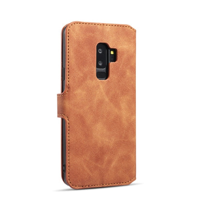 DG.MING Retro Oil Side Horizontal Flip Case with Holder & Card Slots & Wallet for Galaxy S9+(Brown) - Galaxy Phone Cases by DG.MING | Online Shopping UK | buy2fix