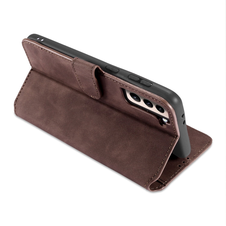 For Samsung Galaxy S21+ 5G DG.MING Retro Oil Side Horizontal Flip Case with Holder & Card Slots & Wallet(Coffee) - Galaxy S21+ 5G Cases by DG.MING | Online Shopping UK | buy2fix