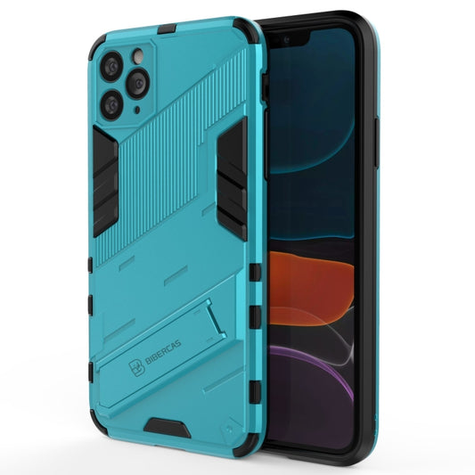 For iPhone 11 Pro Max Punk Armor 2 in 1 PC + TPU Shockproof Case with Invisible Holder (Blue) - iPhone 11 Pro Max Cases by buy2fix | Online Shopping UK | buy2fix