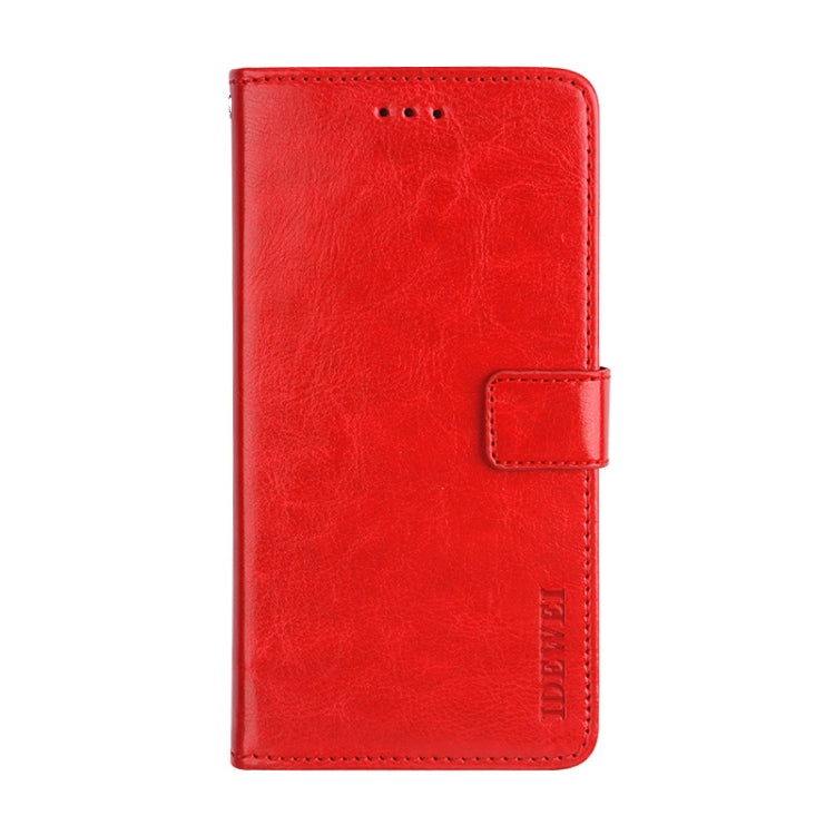 For Blackview A80 Plus idewei Crazy Horse Texture Horizontal Flip Leather Case with Holder & Card Slots & Wallet(Red) - More Brand by idewei | Online Shopping UK | buy2fix