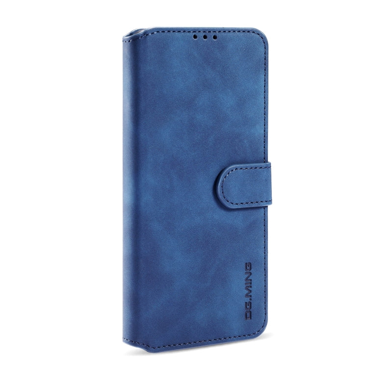 For Xiaomi Redmi Note 9 4G DG.MING Retro Oil Side Horizontal Flip Leather Case with Holder & Card Slots & Wallet(Blue) - Xiaomi Cases by DG.MING | Online Shopping UK | buy2fix