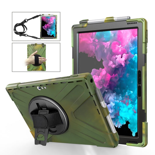 For Microsoft Surface Pro 4 / 5 Shockproof Colorful Silicone + PC Protective Case with Holder & Hand Strap & Pen Slot(Camouflage) - Microsoft by buy2fix | Online Shopping UK | buy2fix