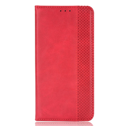 For Ulefone Note 10 Magnetic Buckle Retro Crazy Horse Texture Horizontal Flip Leather Case with Holder & Card Slots & Photo Frame(Red) - Ulefone Cases by buy2fix | Online Shopping UK | buy2fix