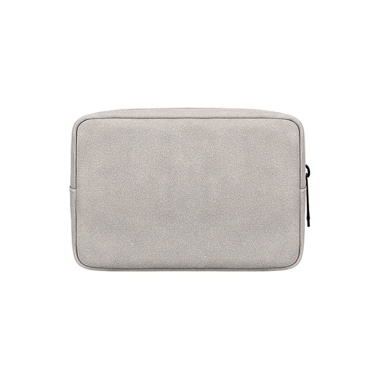 DY04 Portable Digital Accessory Frosted PU Bag(Light Grey) - Digital Storage Bag by buy2fix | Online Shopping UK | buy2fix