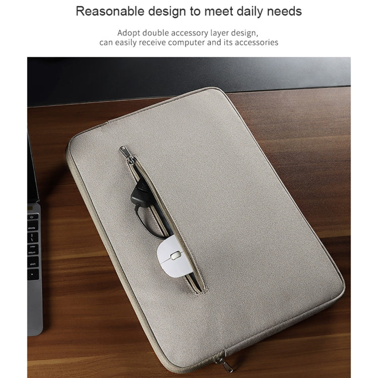 ND11 Jacquard Fabric Laptop Liner Bag, Size:13.3 inch(Sheepskin Dark Gray) - 13.3 inch by buy2fix | Online Shopping UK | buy2fix