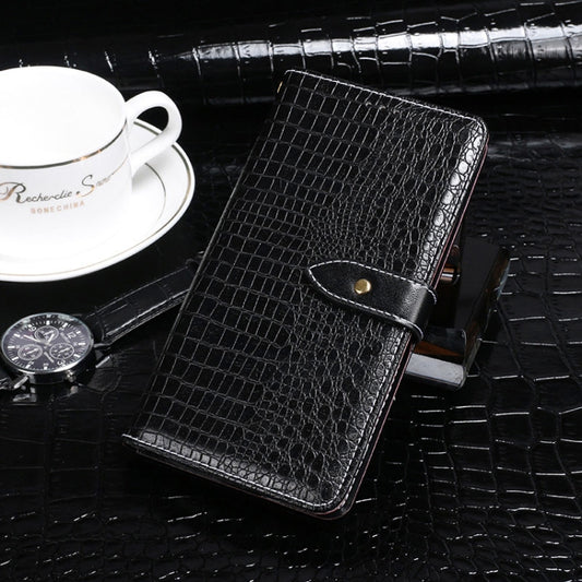 For Infinix Hot 10T idewei Crocodile Texture Horizontal Flip Leather Case with Holder & Card Slots & Wallet(Black) - Infinix Cases by idewei | Online Shopping UK | buy2fix