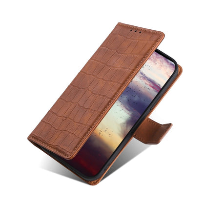 For Doogee N30 Skin Feel Crocodile Texture Magnetic Clasp Horizontal Flip PU Leather Case with Holder & Card Slots & Wallet(Brown) - More Brand by buy2fix | Online Shopping UK | buy2fix