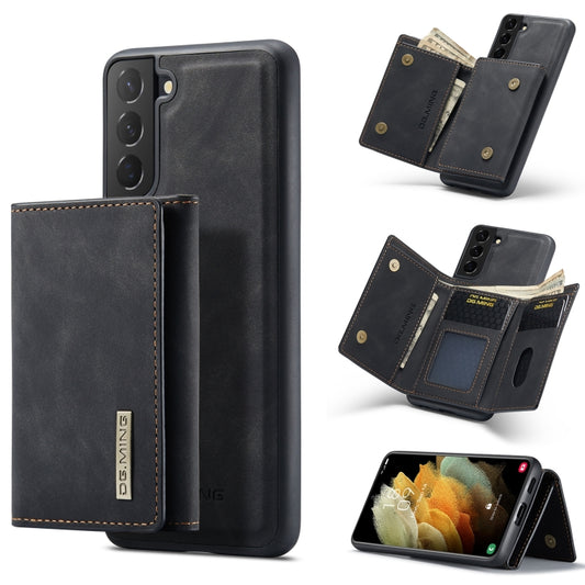 For Samsung Galaxy S21 FE DG.MING M1 Series 3-Fold Multi Card Wallet  Back Cover Shockproof Case with Holder Function(Black) - Galaxy Phone Cases by DG.MING | Online Shopping UK | buy2fix