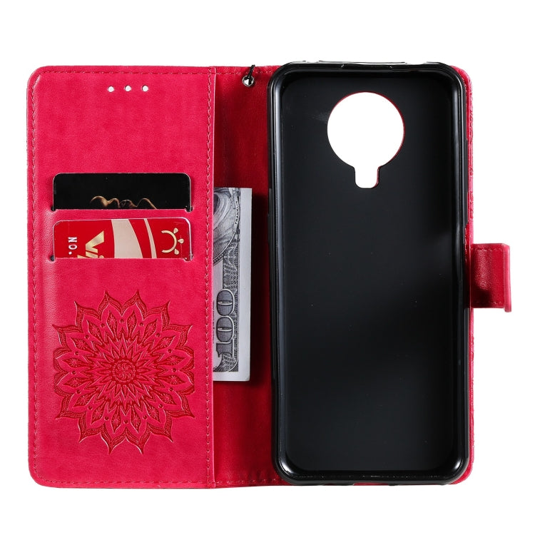 For Nokia 6.3 / G20 / G10 Sun Embossing Pattern Horizontal Flip Leather Case with Card Slot & Holder & Wallet & Lanyard(Red) - Nokia Cases by buy2fix | Online Shopping UK | buy2fix