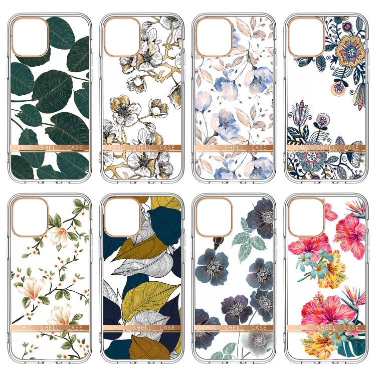 For iPhone 11 High Translucent Electroplating Flower Pattern TPU + PC Shockproof Case (Banana Leaf) - iPhone 11 Cases by buy2fix | Online Shopping UK | buy2fix