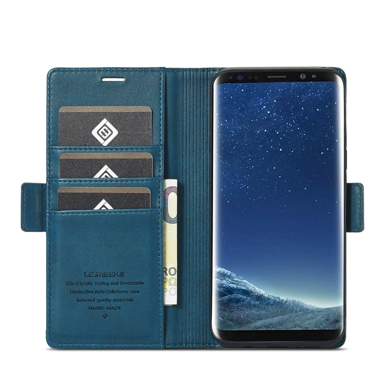 For Samsung Galaxy S8 LC.IMEEKE Magnetic Buckle PU + TPU Horizontal Flip Leather Case with Holder & Card Slots & Wallet(Blue) - Galaxy Phone Cases by LC.IMEEKE | Online Shopping UK | buy2fix