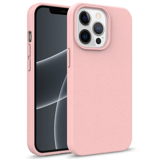 For iPhone 13 Pro Max Starry Series Shockproof Straw Material + TPU Protective Case (Pink) - iPhone 13 Pro Max Cases by buy2fix | Online Shopping UK | buy2fix