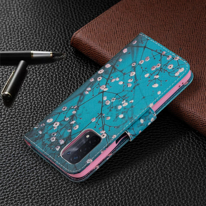 For OPPO A74 / A93 / A54 5G Colored Drawing Pattern Horizontal Flip Leather Case with Holder & Card Slots & Wallet(Plum Blossom) - OPPO Cases by buy2fix | Online Shopping UK | buy2fix