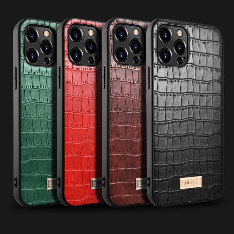 For iPhone 13 Pro Max SULADA Crocodile Texture TPU Protective Case (Black) - iPhone 13 Pro Max Cases by SULADA | Online Shopping UK | buy2fix