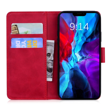 For iPhone 13 Skin Feel Pure Color Horizontal Flip Leather Case with Holder & Card Slots & Wallet(Red) - iPhone 13 Cases by buy2fix | Online Shopping UK | buy2fix