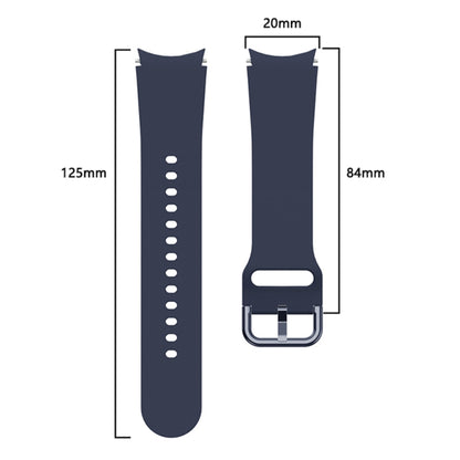 For Samsung Galaxy Watch4 40mm Universal Silicone Colorful Buckle Watch Band(Midnight Blue) - Watch Bands by buy2fix | Online Shopping UK | buy2fix