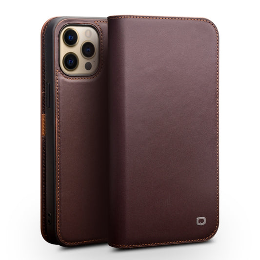 For iPhone 13 Pro QIALINO Business Horizontal Flip Leather Case with Holder & Card Slots & Wallet (Brown) - iPhone 13 Pro Cases by QIALINO | Online Shopping UK | buy2fix