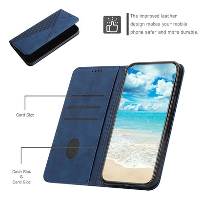 For iPhone 11 Pro Max Diamond Pattern Splicing Skin Feel Magnetic Horizontal Flip Leather Case with Card Slots & Holder & Wallet (Blue) - iPhone 11 Pro Max Cases by buy2fix | Online Shopping UK | buy2fix