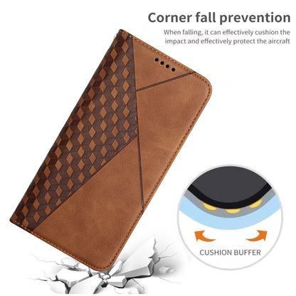 For iPhone XS Max Diamond Pattern Splicing Skin Feel Magnetic Horizontal Flip Leather Case with Card Slots & Holder & Wallet(Brown) - More iPhone Cases by buy2fix | Online Shopping UK | buy2fix