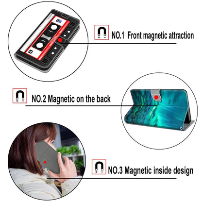 Voltage Coloured Drawing Magnetic Clasp Horizontal Flip PU Leather Case with Holder & Card Slots For Xiaomi Redmi Note 10 5G(C14 Black Water Drop Rose) - Xiaomi Cases by buy2fix | Online Shopping UK | buy2fix