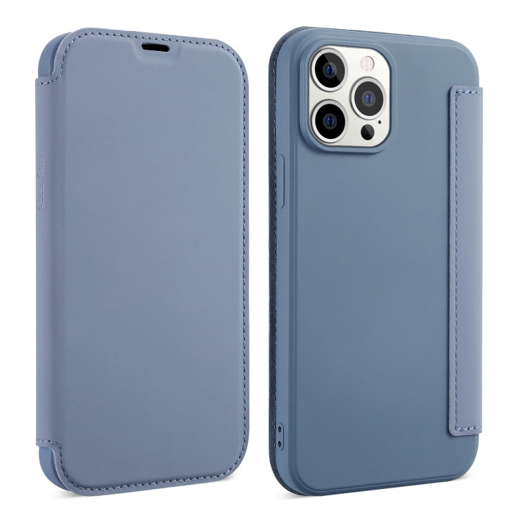 For iPhone 13 Pro Skin Feel Horizontal Flip PU Leather Case with Holder & Card Slot (Lavender Grey) - iPhone 13 Pro Cases by buy2fix | Online Shopping UK | buy2fix