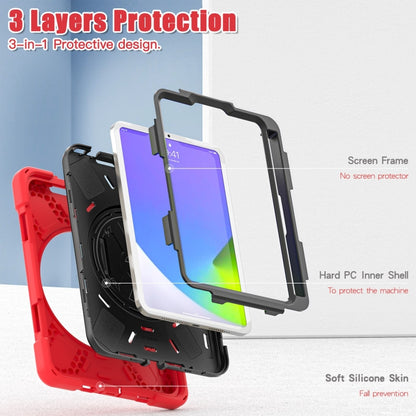 For iPad mini 6 Silicone + PC Protective Tablet Case with Holder & Shoulder Strap(Red) - iPad mini 6 Cases by buy2fix | Online Shopping UK | buy2fix