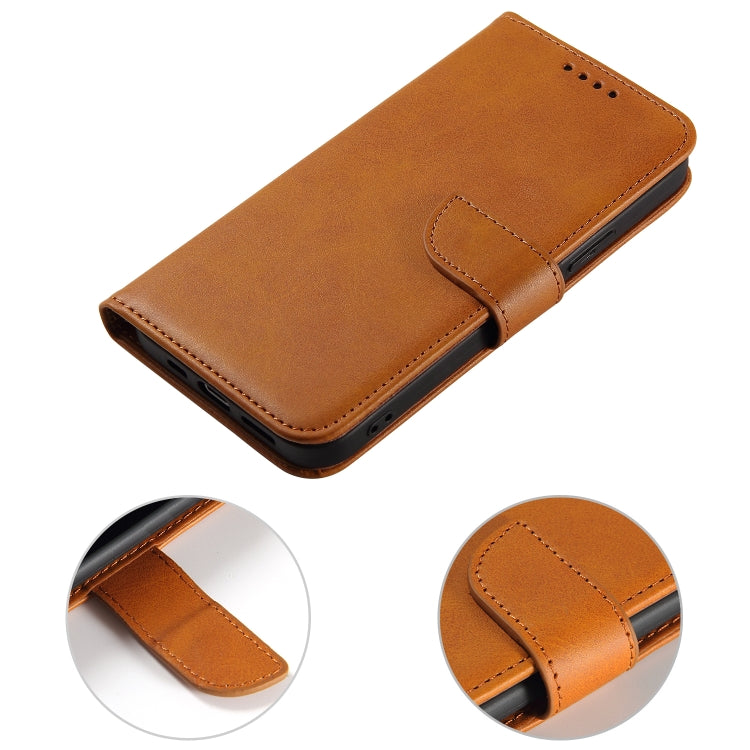 For iPhone 12 / 12 Pro Calf Texture Buckle Horizontal Flip Leather Case with Holder & Card Slots & Wallet(Khaki) - iPhone 12 / 12 Pro Cases by buy2fix | Online Shopping UK | buy2fix