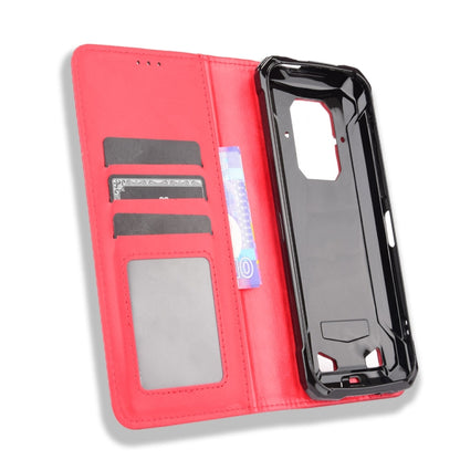 For Doogee S86 / S86 Pro Magnetic Buckle Retro Pattern Horizontal Flip Leather Case with Holder & Card Slot & Wallet(Red) - More Brand by buy2fix | Online Shopping UK | buy2fix
