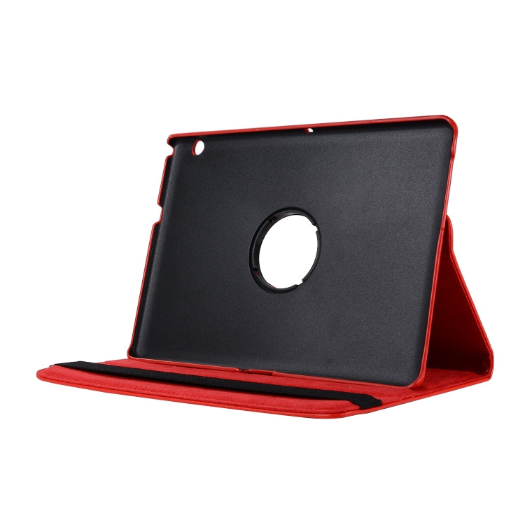 For Huawei MediaPad T3 10 Litchi Texture Horizontal Flip 360 Degrees Rotation Leather Case with Holder(Red) - Huawei by buy2fix | Online Shopping UK | buy2fix