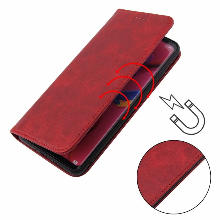 For LG Q7 Calf Texture Magnetic Horizontal Flip Leather Case with Holder & Card Slots & Wallet(Red) - LG by buy2fix | Online Shopping UK | buy2fix