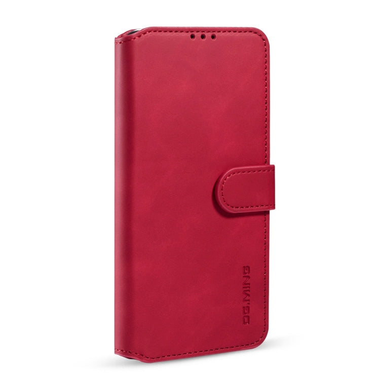 For Samsung Galaxy A03s 166mm DG.MING Retro Oil Side Horizontal Flip Leather Case with Holder & Card Slots & Wallet(Red) - Galaxy Phone Cases by DG.MING | Online Shopping UK | buy2fix