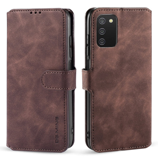 For Samsung Galaxy A03s 166mm DG.MING Retro Oil Side Horizontal Flip Leather Case with Holder & Card Slots & Wallet(Coffee) - Galaxy Phone Cases by DG.MING | Online Shopping UK | buy2fix