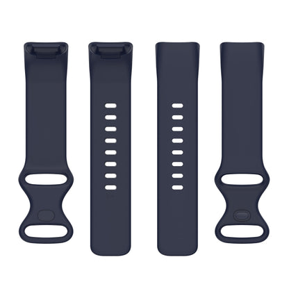 For Fitbit Charge 5 Silicone Watch Band, Size:L(Dark Blue) - Watch Bands by buy2fix | Online Shopping UK | buy2fix