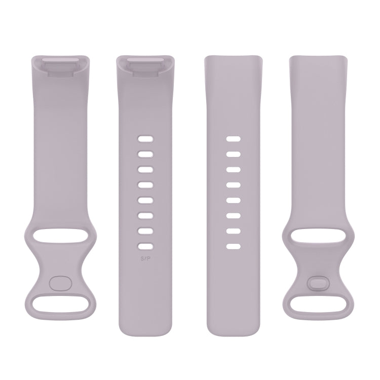 For Fitbit Charge 5 Silicone Watch Band, Size:L(Lavender Purple) - Watch Bands by buy2fix | Online Shopping UK | buy2fix