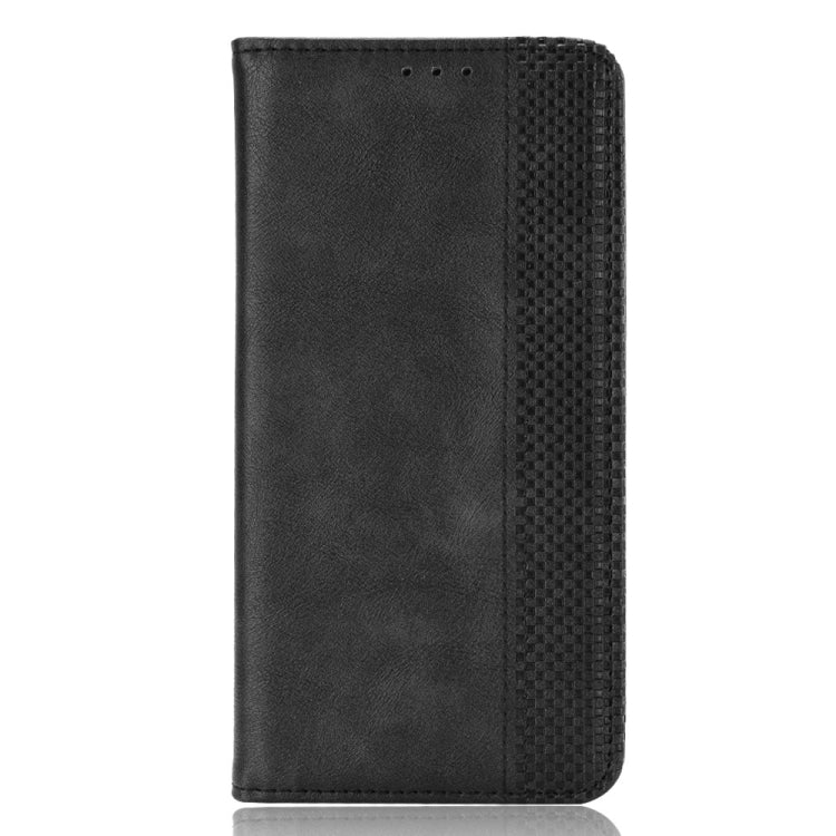 For Blackview Oscal C20 Magnetic Buckle Retro Crazy Horse Texture Horizontal Flip Leather Case with Holder & Card Slots & Photo Frame(Black) - More Brand by buy2fix | Online Shopping UK | buy2fix