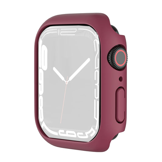 Shockproof TPU Protective Case For Apple Watch Series 9 / 8 / 7 41mm(Dark Red) - Watch Cases by buy2fix | Online Shopping UK | buy2fix