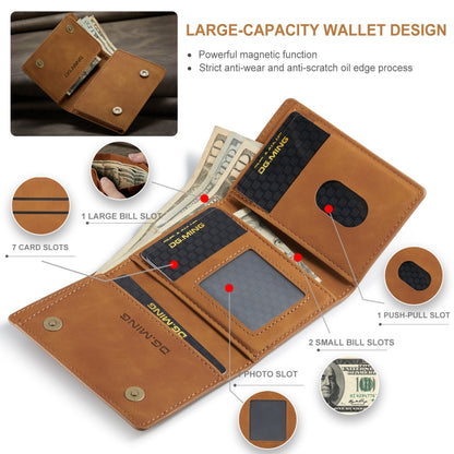 DG.MING M1 Series 3-Fold Multi Card Wallet(Brown) - Wallets by DG.MING | Online Shopping UK | buy2fix