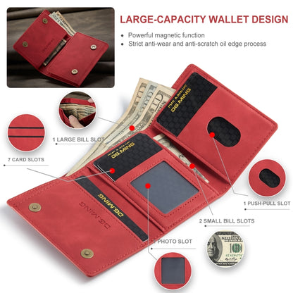 DG.MING M1 Series 3-Fold Multi Card Wallet(Red) - Wallets by DG.MING | Online Shopping UK | buy2fix