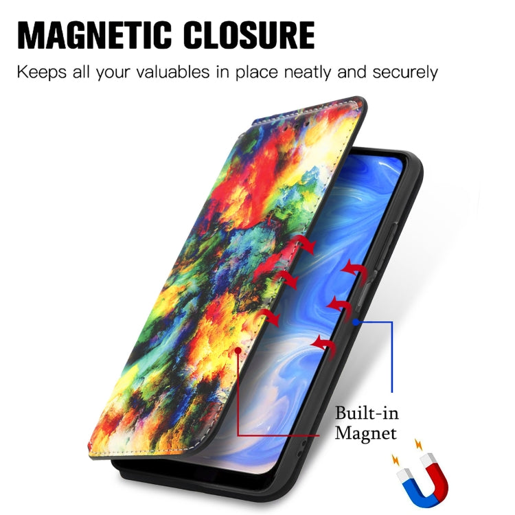 For Doogee N40 Pro CaseNeo Colorful Magnetic Leather Case with Holder & Card Slot & Wallet(Colorful Cloud) - More Brand by buy2fix | Online Shopping UK | buy2fix