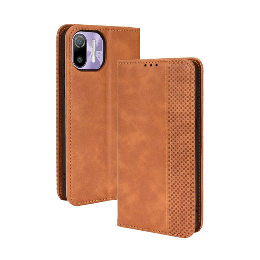 For Ulefone Note 6 / Note 6P Magnetic Buckle Retro Texture Leather Case(Brown) - Ulefone Cases by buy2fix | Online Shopping UK | buy2fix