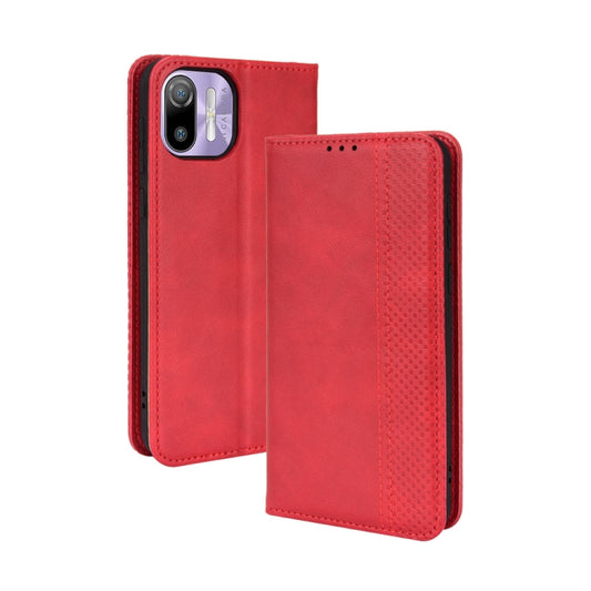 For Ulefone Note 6 / Note 6P Magnetic Buckle Retro Texture Leather Case(Red) - Ulefone Cases by buy2fix | Online Shopping UK | buy2fix