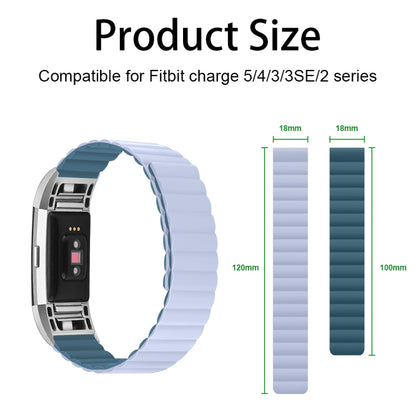 For Fitbit Charge 2 Silicone Magnetic Watch Band(Army Green) - Watch Bands by buy2fix | Online Shopping UK | buy2fix