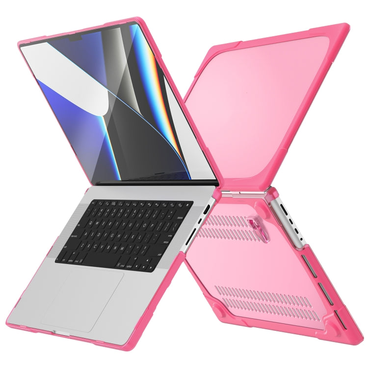 TPU + PC Two Color Laptop Protective Case For MacBook Pro 14.2 inch A2442 2021(Rose Red) - MacBook Pro Cases by buy2fix | Online Shopping UK | buy2fix