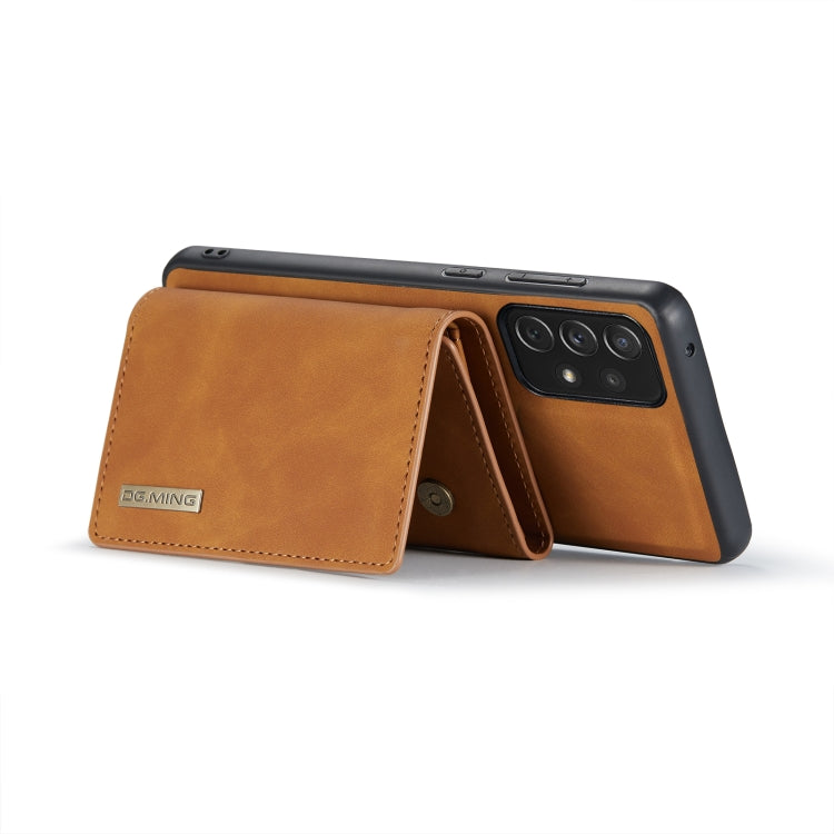 For Samsung Galaxy A33 5G DG.MING M1 Series 3-Fold Multi Card Wallet  Phone Case(Brown) - Galaxy Phone Cases by DG.MING | Online Shopping UK | buy2fix