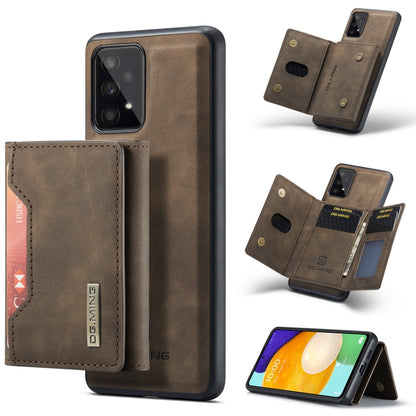 For Samsung Galaxy A53 5G DG.MING M2 Series 3-Fold Multi Card Bag Phone Case(Coffee) - Galaxy Phone Cases by DG.MING | Online Shopping UK | buy2fix